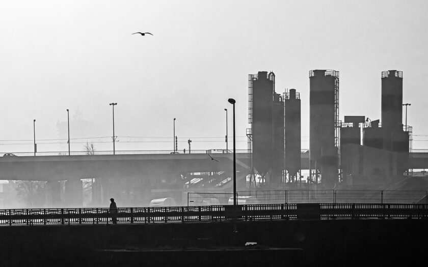 Mannheim fotografiert im Stil von Lyonel Feininger